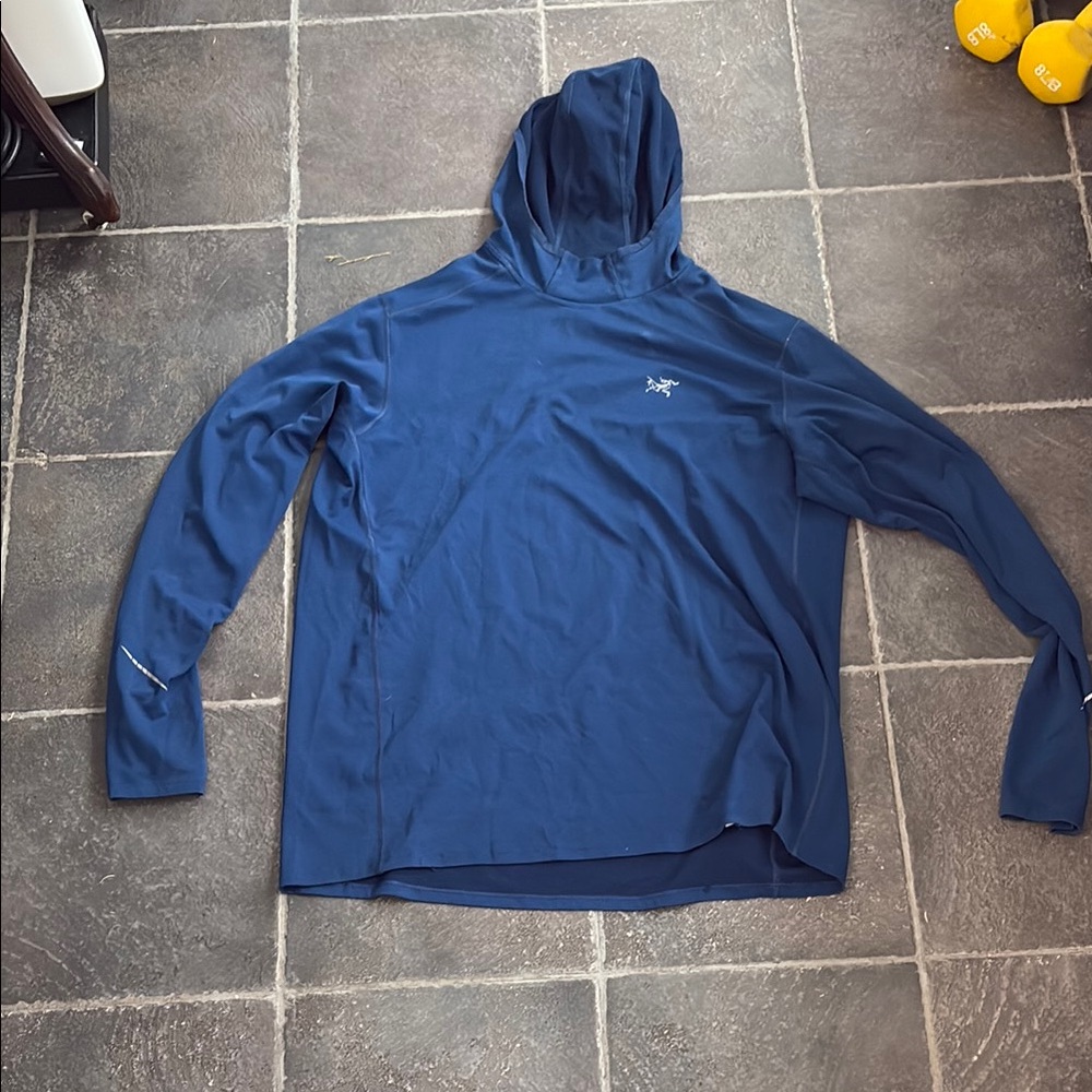 Arc'teryx Blue Lightweight Hoodie Jacket
